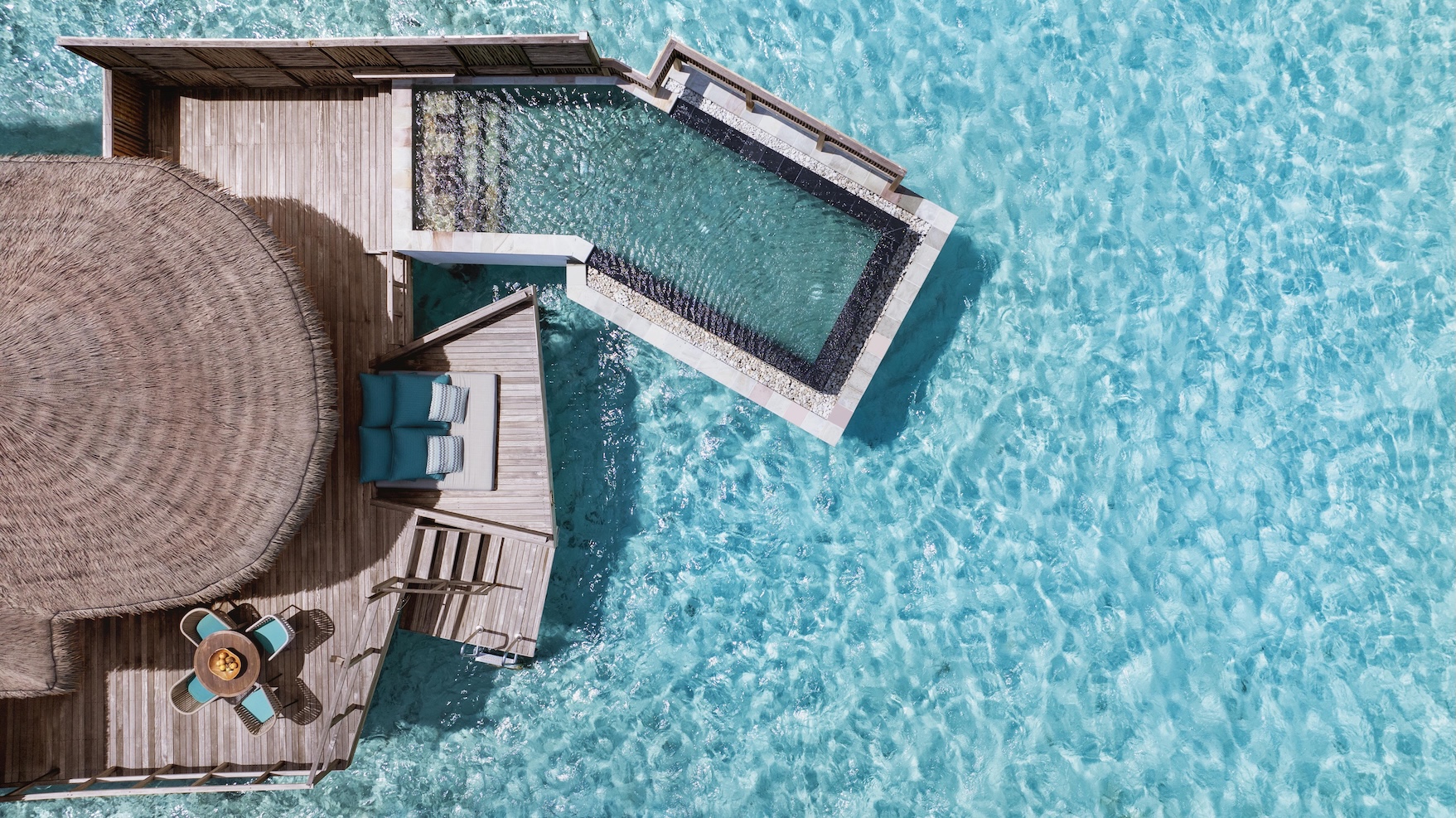 Six Senses Kanuhura - Water Villa with Pool - Aerial
